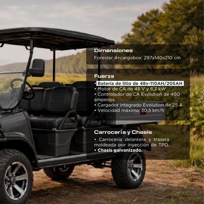 Carrito de Golf Forester 4 + Cargo Box