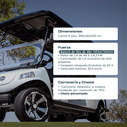 Vehículo Eléctrico Evolution Carrier 6 Plus