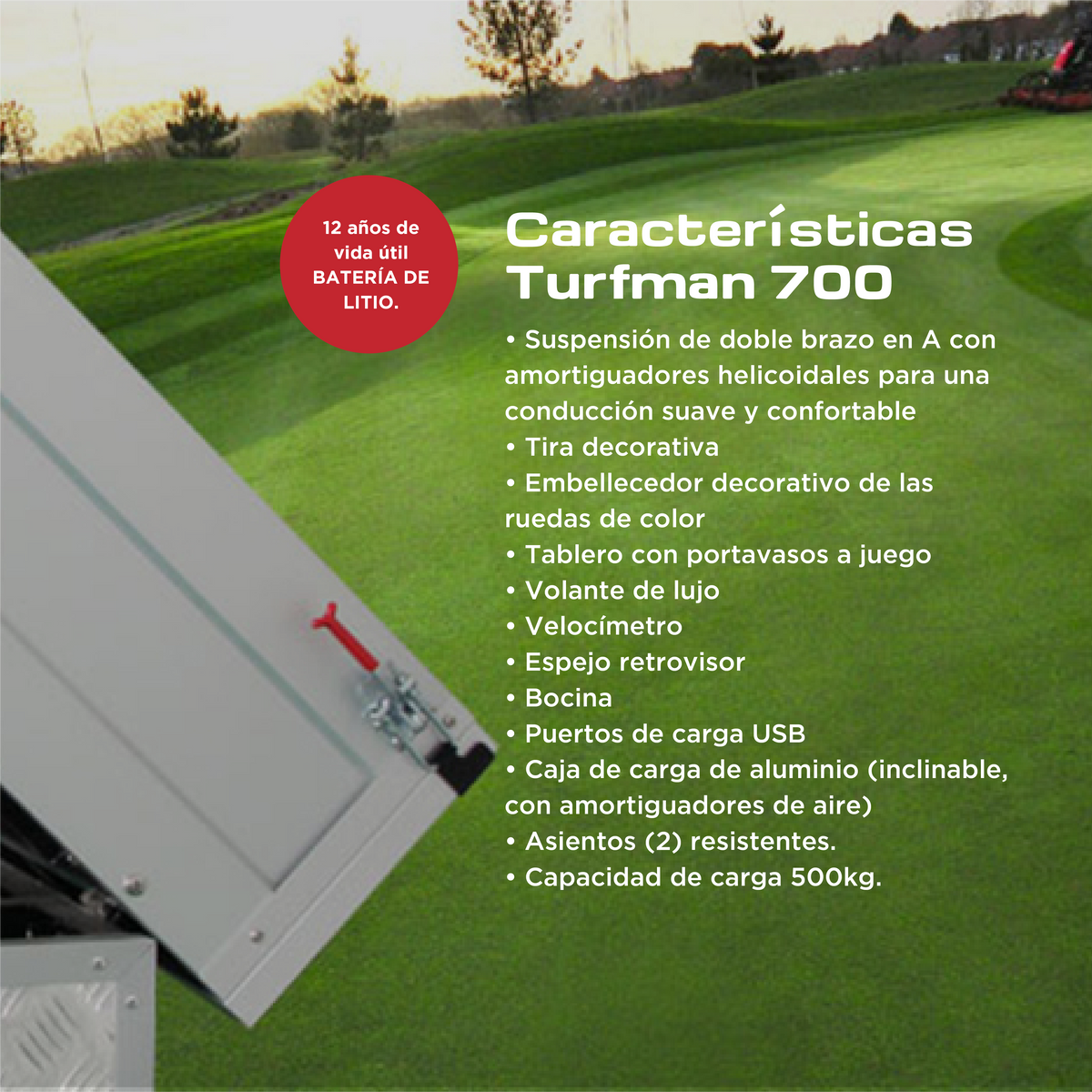 Vehículo Eléctrico Evolution Turfman 700