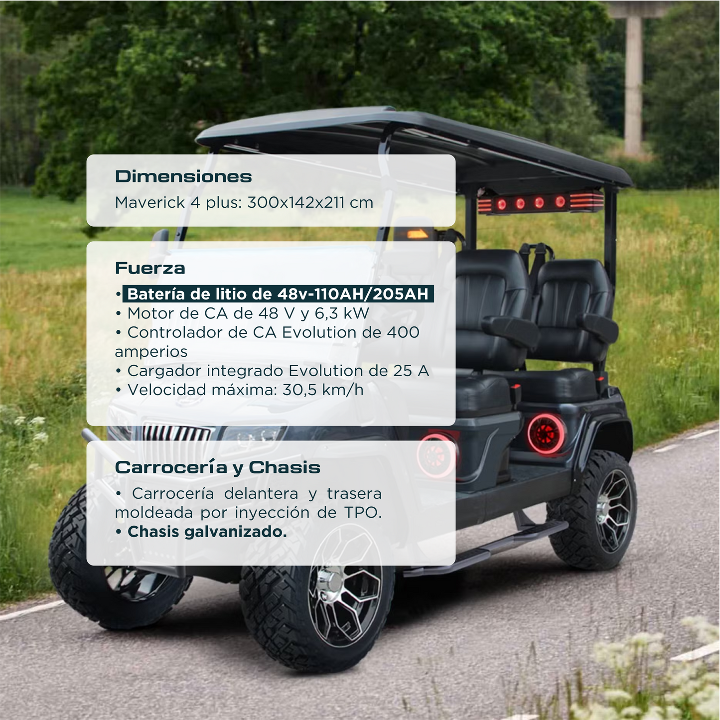 Vehículo Eléctrico Evolution D5 Series Maverick 4 Plus