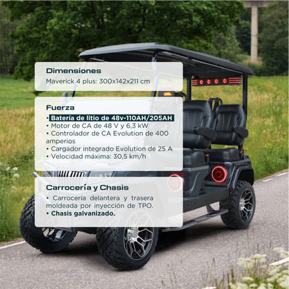 Vehículo Eléctrico Evolution D5 Series Maverick 4 Plus