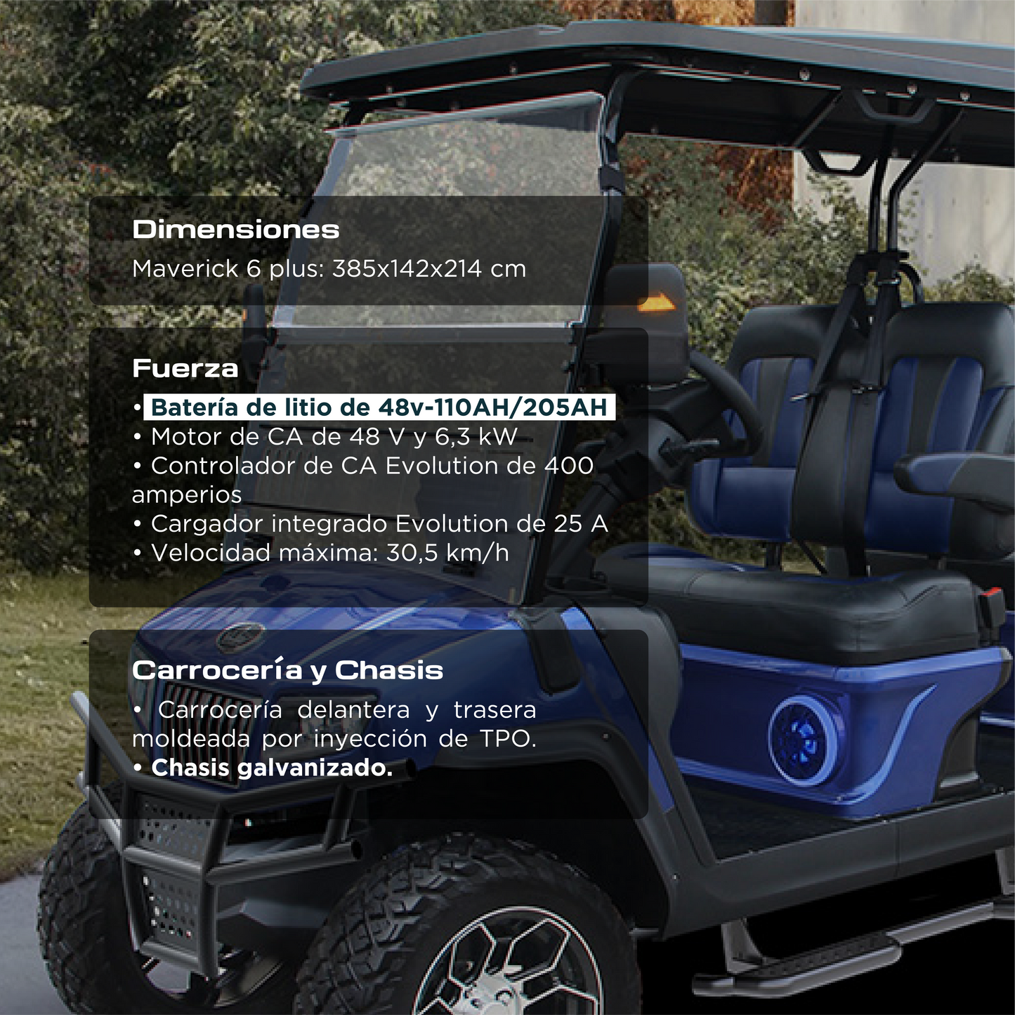 Vehículo Eléctrico Evolution D5 Series Maverick 6 Plus