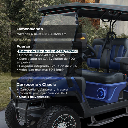 Vehículo Eléctrico Evolution D5 Series Maverick 6 Plus