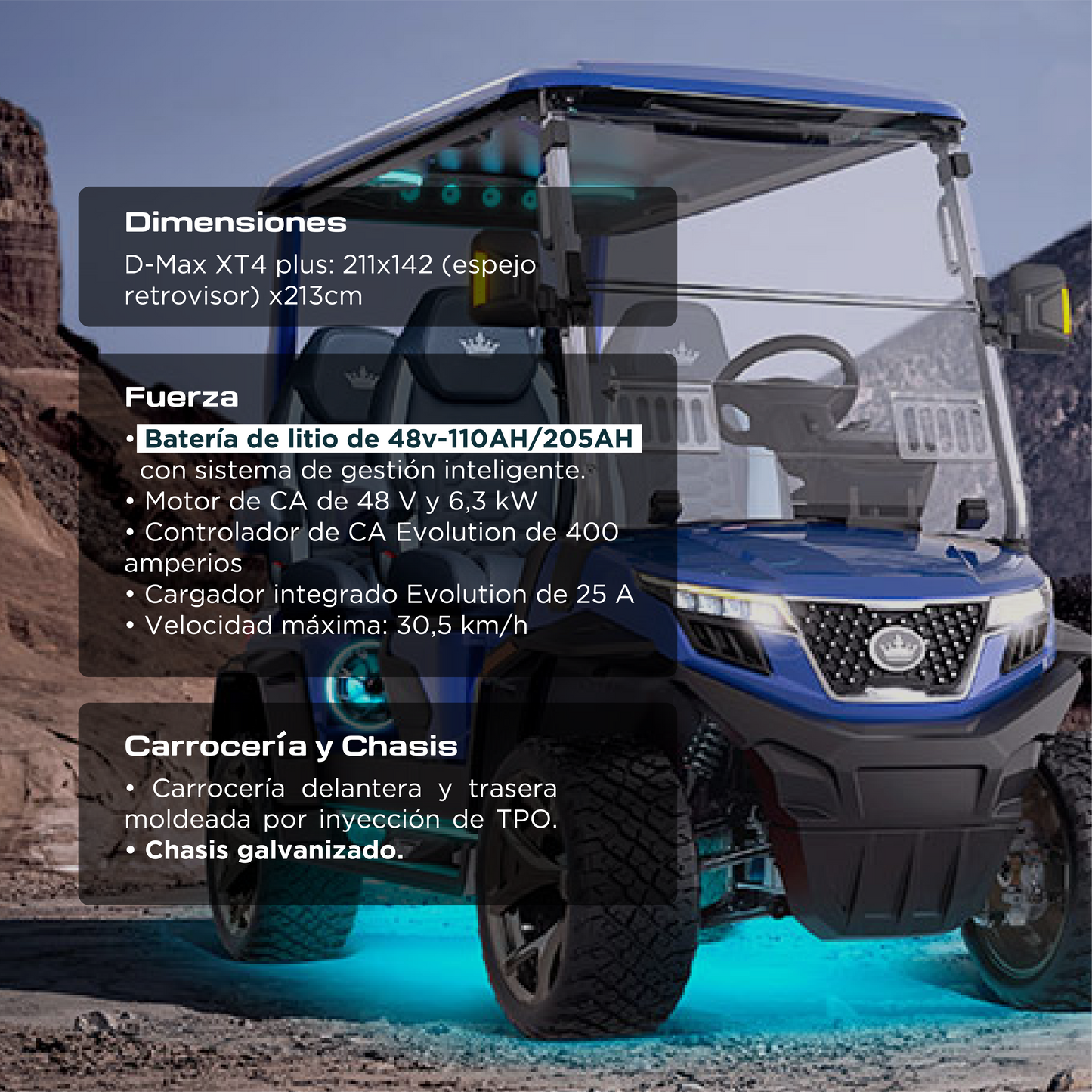 Vehículo Eléctrico Evolution D-MAX XT4 Plus (4x4)
